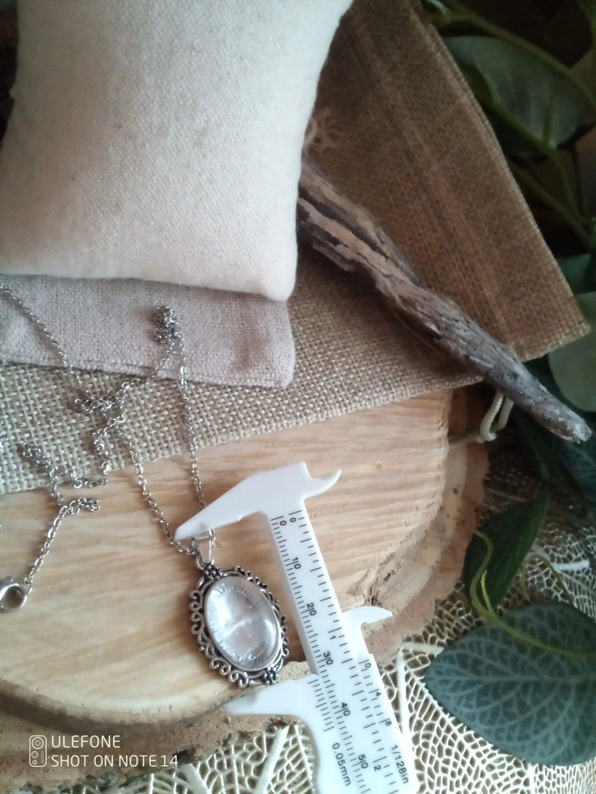 Collier pendentif cristal de roche – photo 2